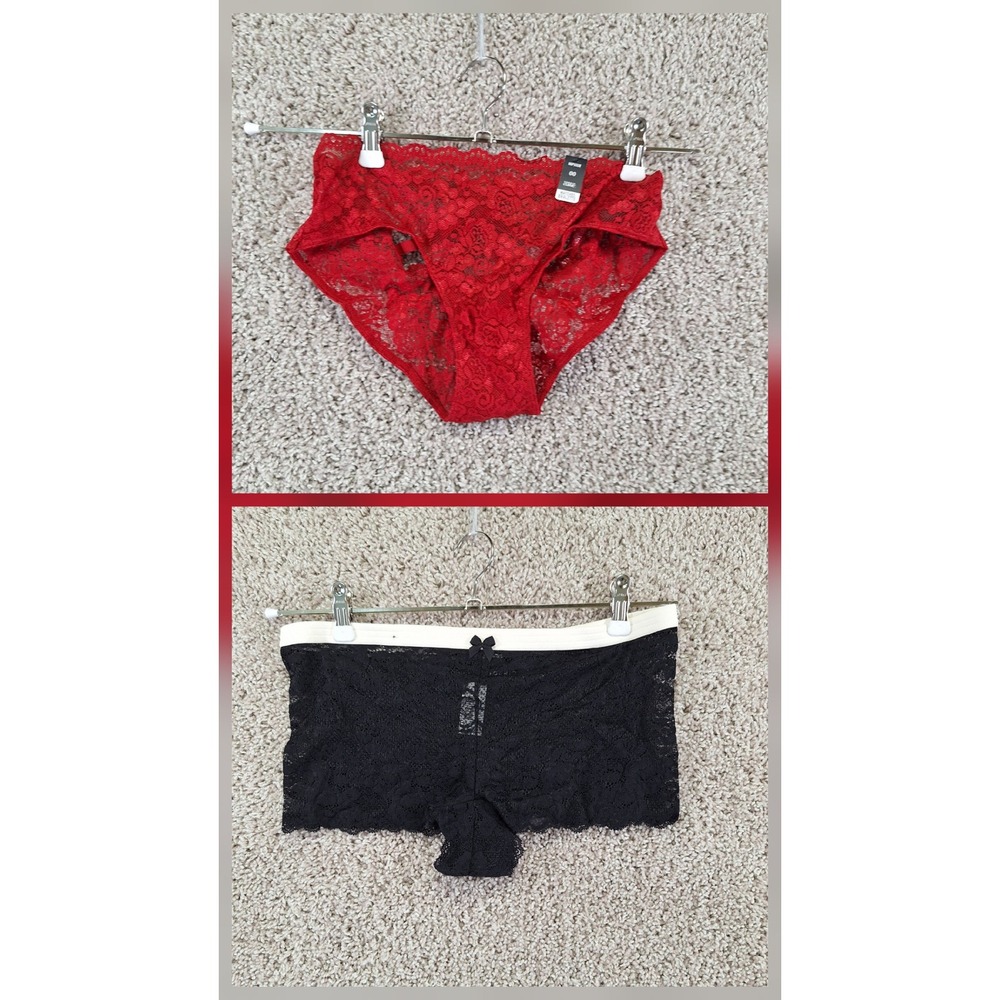 Torrid Panties Women 00 Red Scarlet Wine Cageback Lace Cheeky Sexy Lingerie